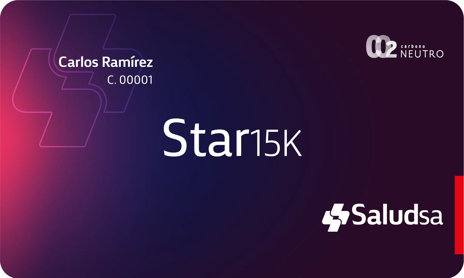Tarjeta Star 15K de SaludSA