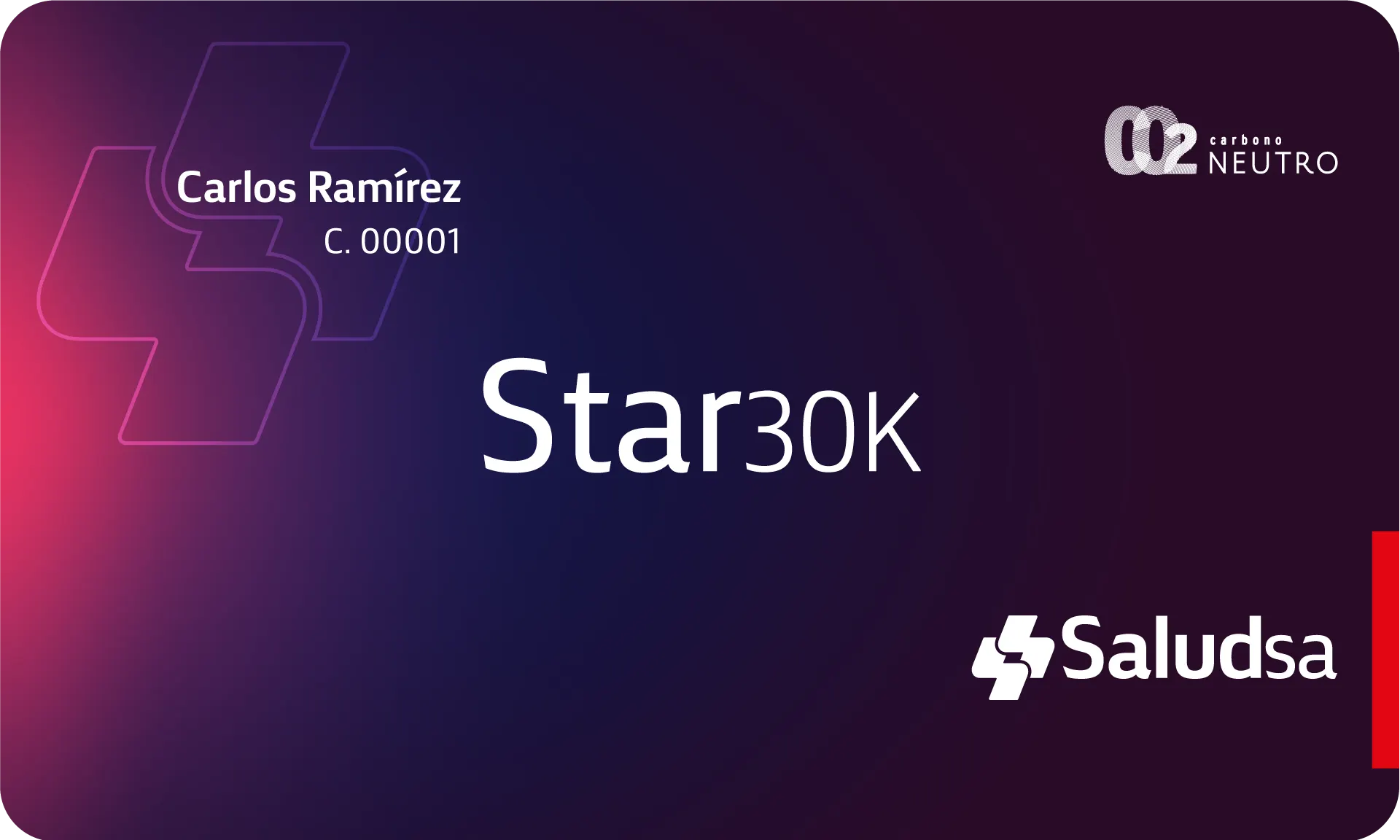 Tarjeta Star 30K de SaludSA